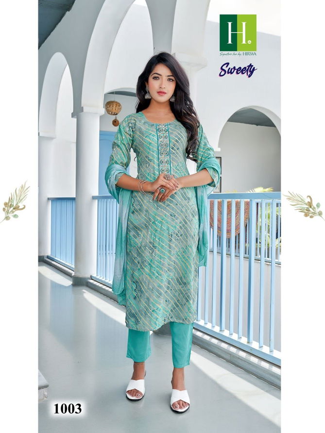 Hirwa Sweety Rayon Designer Readymade Suits Catalog